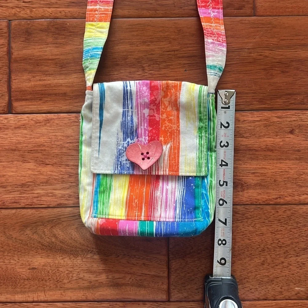 Crossbody Purse Handmade Rainbow Colorful